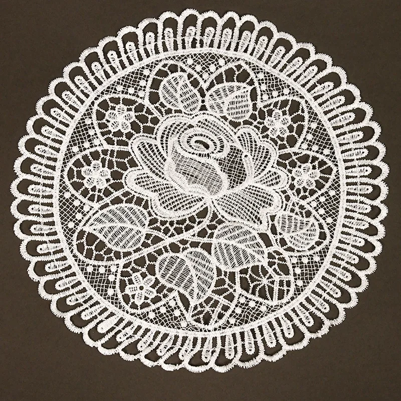 

French Embroidery Lace Coasters, Insulated Bowl Mats, Bedside Table Mats, Tablecloths, Circular Hollowed Out Placemats, Ethnic