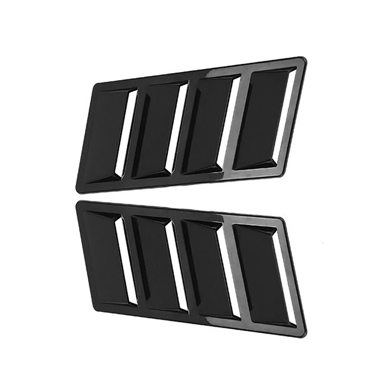 1 paio di prese d\'aria per cofano anteriore automatico cofano per feritoia nero/cofano Vent Trim Cover decorazione plastica sinistra destra