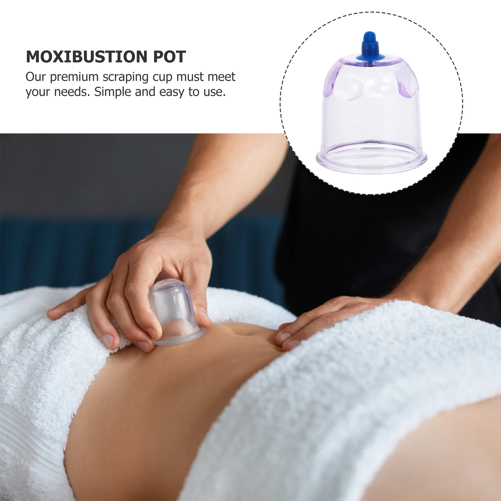 

Moxibustion Pot Professional Suction Cups Cupping Large Vacuum Therapy Massage Cake