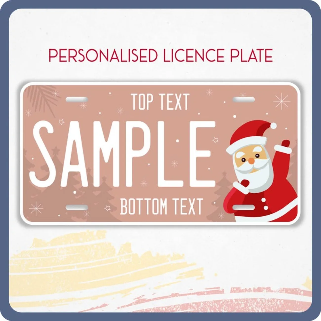 BENUTZERDEFINIERTES personalisiertes Weihnachtsmann-Nummernschild – Weihnachtsschild, US-Weihnachtsschmuck/Wandkunst.