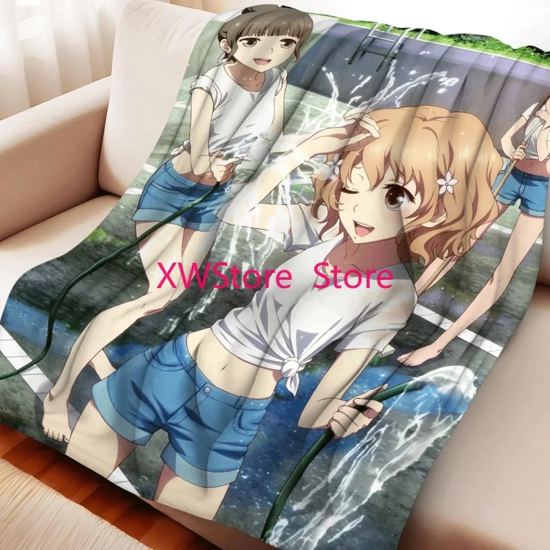 

Japanese College Style Anime Flannel Blanket Office Air Conditioning Blanket Winter Thick Student Dormitory Nap Cover Blanket