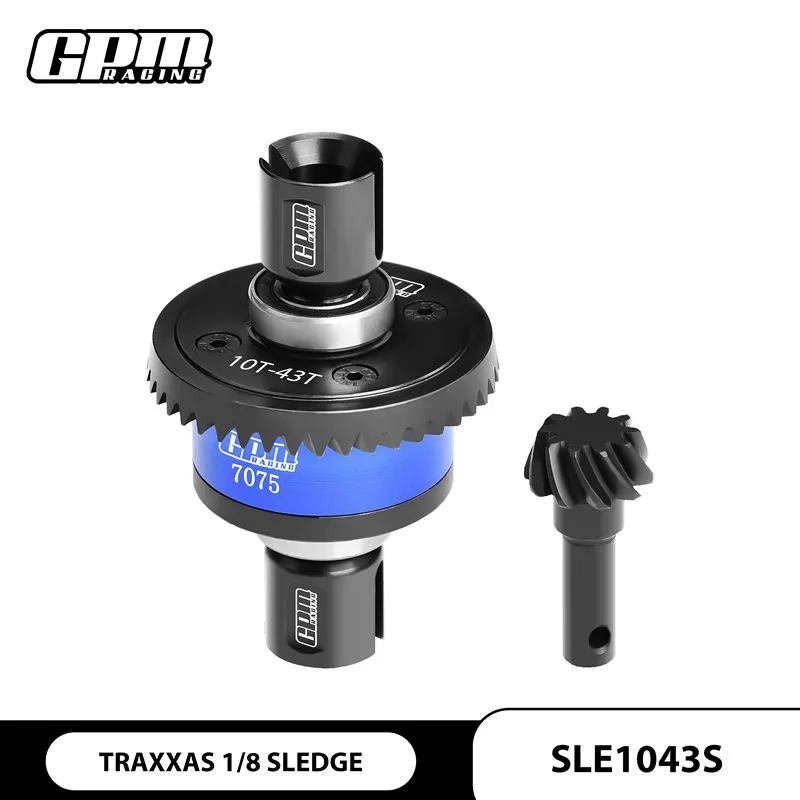 

GPM 20CrMnTi Steel 7075Alu 10/43T Front Rear Complete Diffs for TRAXXAS 1/8 Sledge 9580 High-Quality Gear Drives for Off-Road