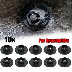 10X Wheel Arch Liner Splashguard Clip Nut For Kia Hyundai Blue On Grandeur H1 H100 H350 Ioniq Maxcruz i10 i20 i30 i40 ix35 ix55