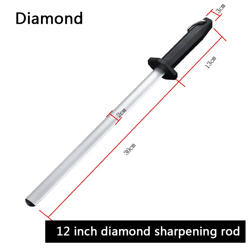 1 Pcs Ceramic(zirconia) Rod Knife Sharpener With ABS Handle Sharpening For Chefs Steel Knives Kitchen Assistant Helper Musats