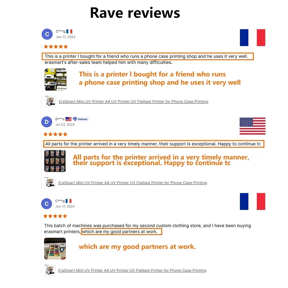 EraSmart Small Desktop Digital Automatic Inkjet A4 A3 Uv Flatbed L800 6090 Mobile Cover Phone Case Printing Machine UV Printer