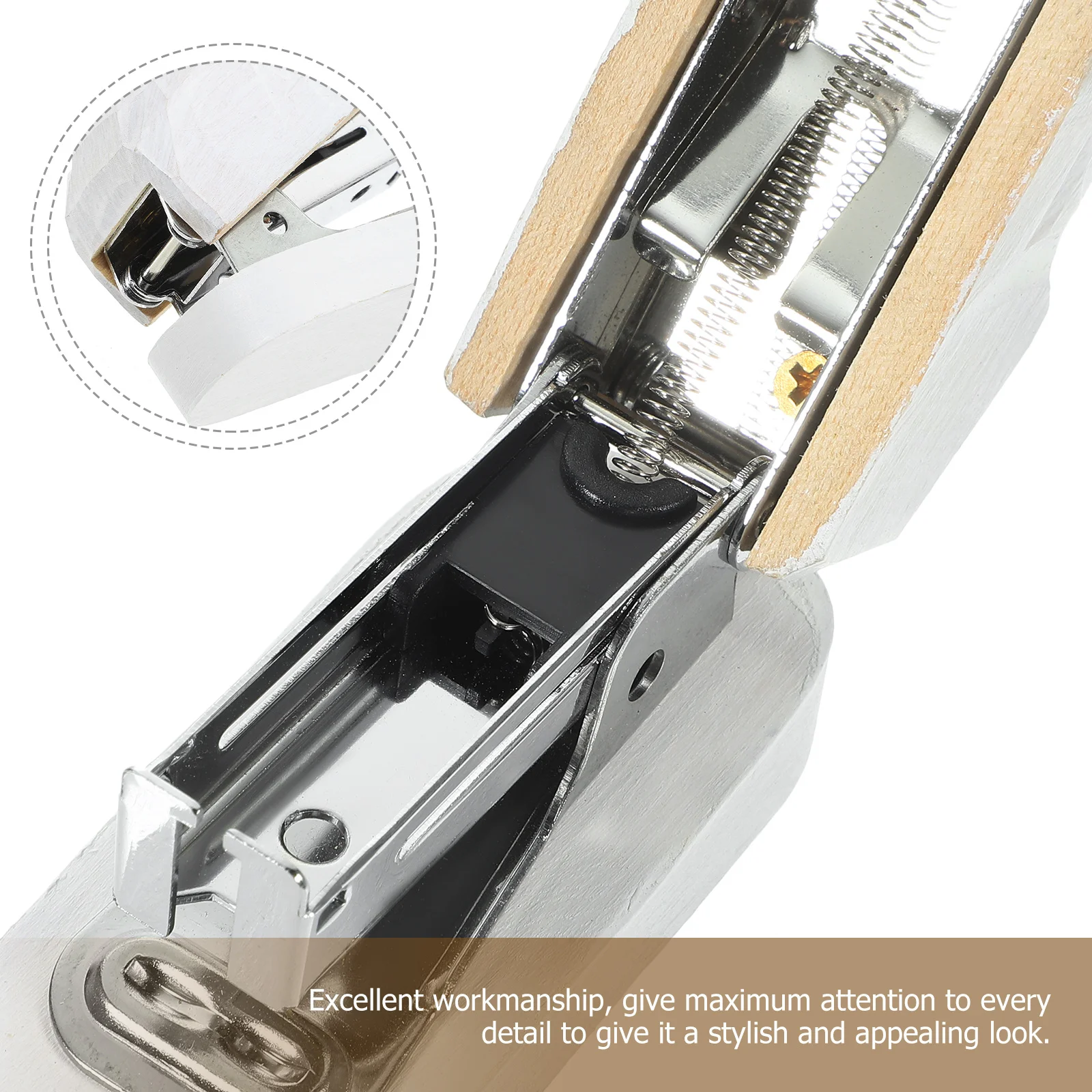 

Wooden Animal Stapler Metal Office Supplies for Desk Cute Mini Accessories Hand Staplers