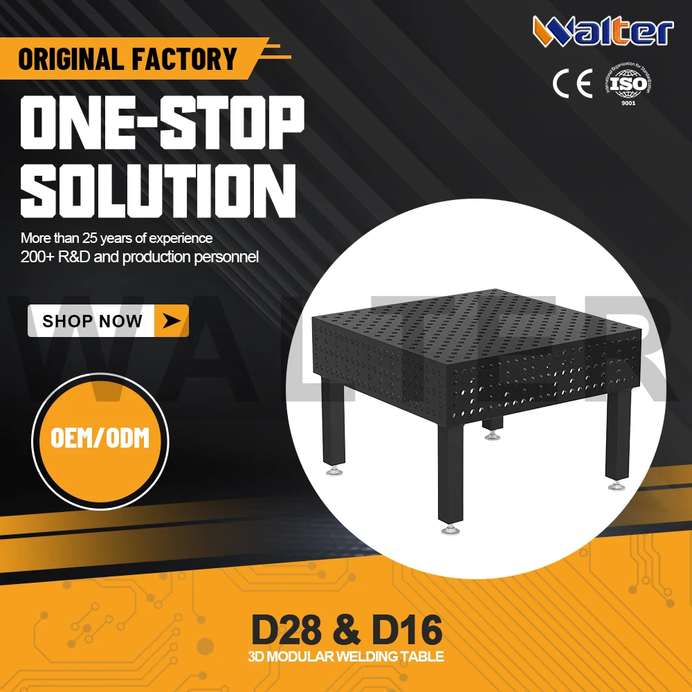 3D Welding Table with Rail Moving System Multi Hole Positioning Workbench with Fixture