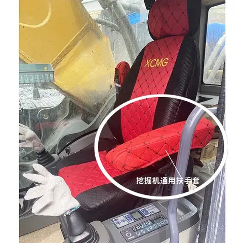A pair of Excavator Seat Cushion Cover For Doosan Kobelco Hitachi KOBELCO Sany Sumitomo XCGM XGMA Sunward Liugong