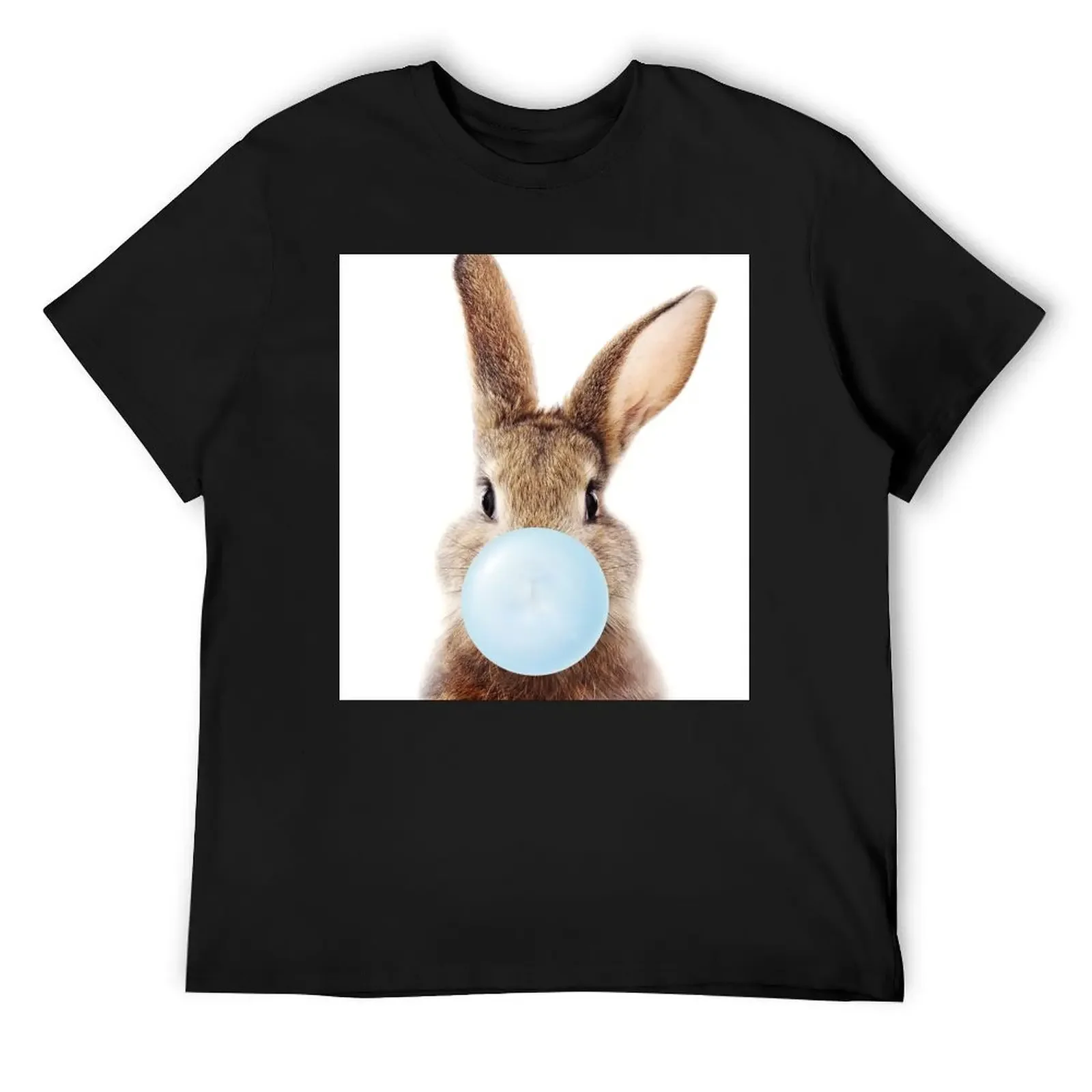 

Baby Rabbit, Brown Bunny Blowing Blue Bubblegum, Baby Boy, Kids, Nursery, Baby Animals Art Print by Synplus T-Shirt