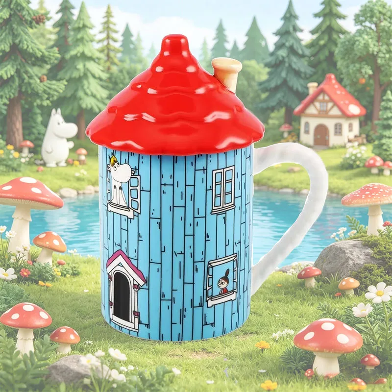 Nouvelle série Moomin Anime Adorable : Tasse en céramique exquise, modèle maison de dessin animé Kawaii créatif, grande capacité, pour la maison