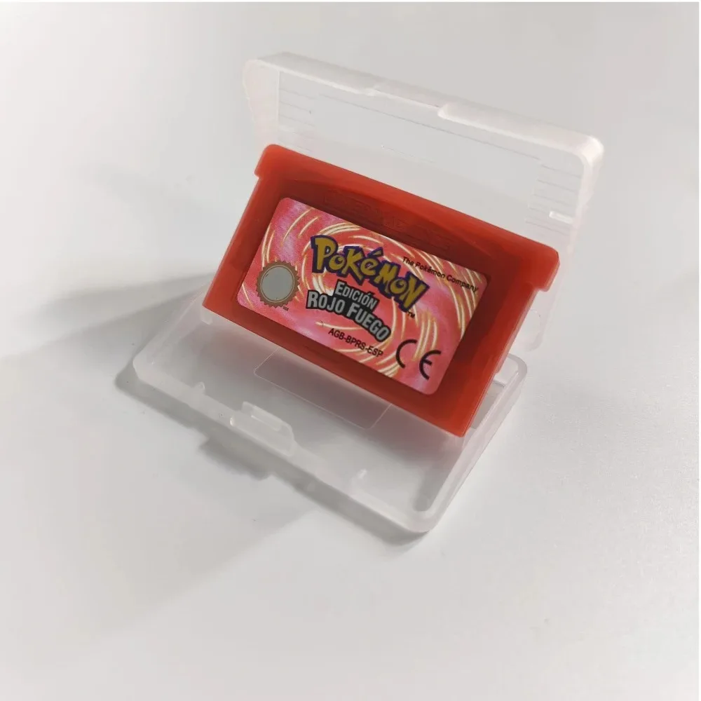 ตลับเกม GBA 32 บิต รุ่นฮิต - ซีรีส์โปเกมอน (เอเมอรัลด์/ไฟแดง/ใบเขียว/รูบี้/แซฟไฟร์) เวอร์ชั่น ESP ของขวัญเทศกาลเด็ก