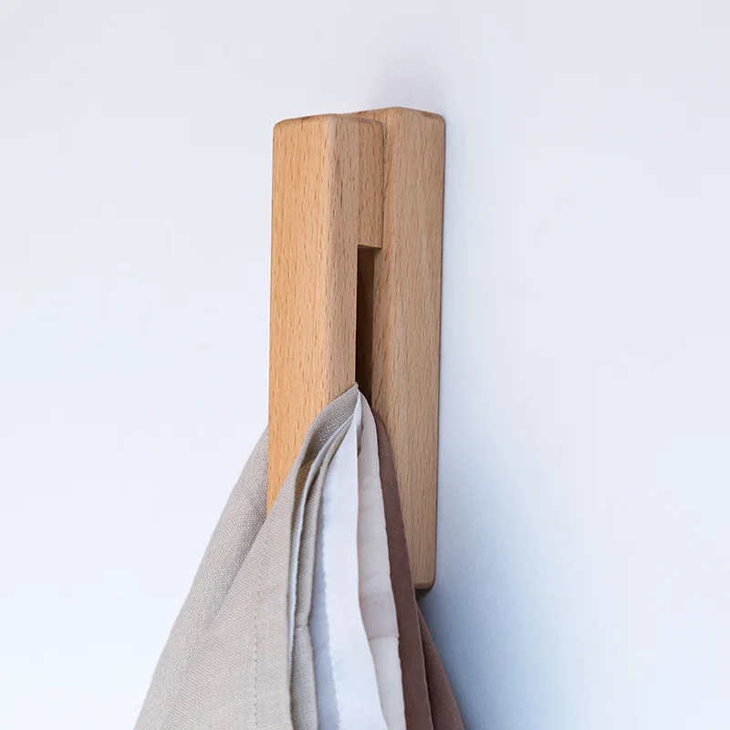 Walnut No-Drill Wall Hooks 4