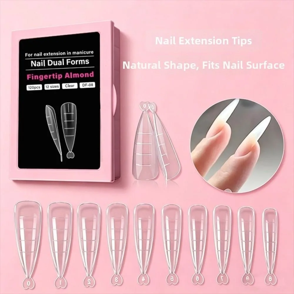 With Inner French Line French Nail Molds Coffin Shape 12 Sizes Full Cover Nail Molds Quick Extension Square Shape