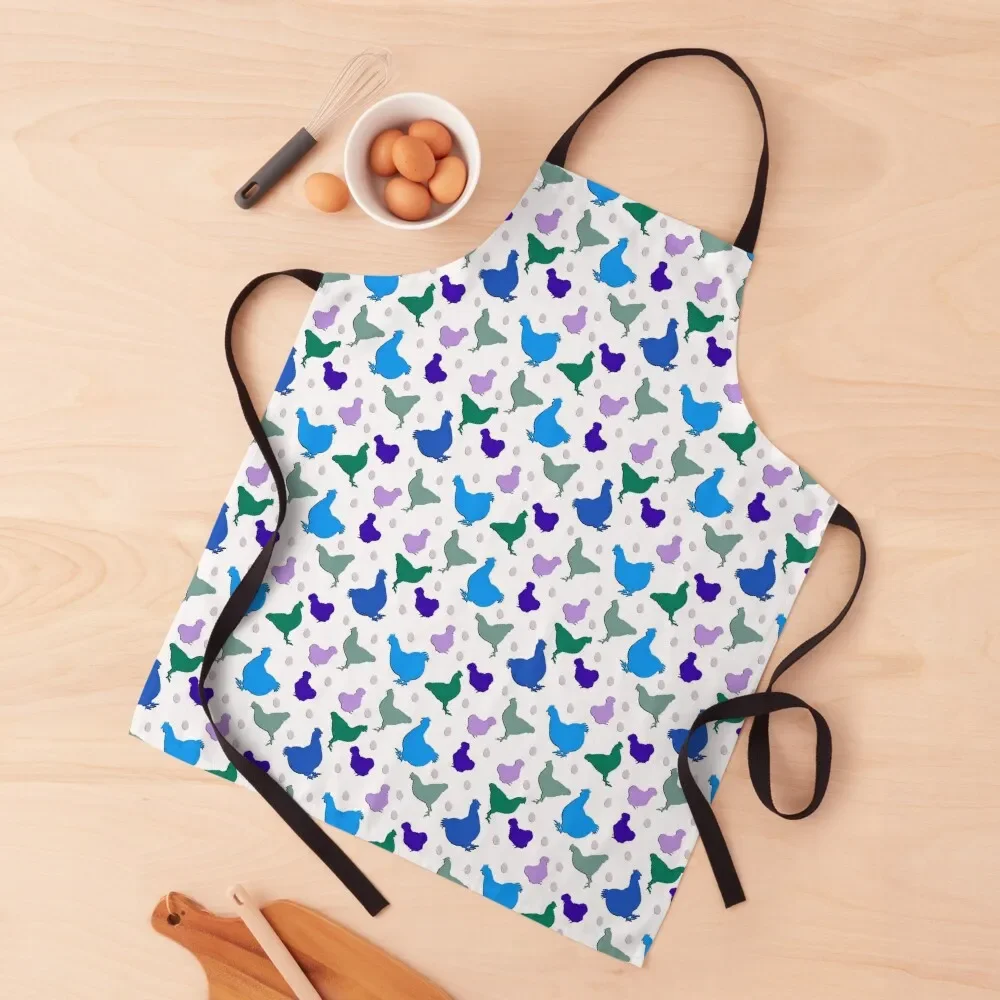 Pastel Papercut Chickens Apron Cooking Clothes For Girl Apron