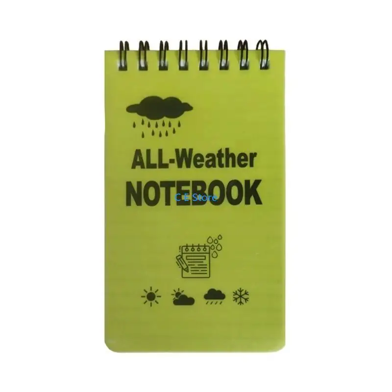 Waterproof Notebook Tacticals Pocket Notebook All Weather Paper Notebook 7.6x12.7cm For Outdoor Activities Recording