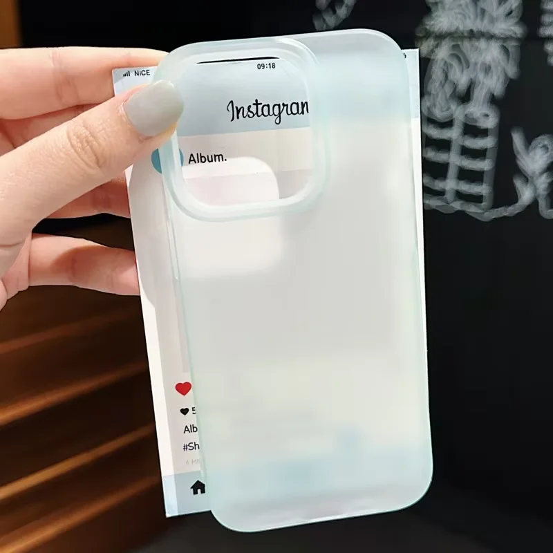 Matte Transparent Silicone Soft Case For iPhone 16 15 14 Plus 13 12 11 Pro X XR Max 7 8 Plus Clear Frosted Shockproof Cover