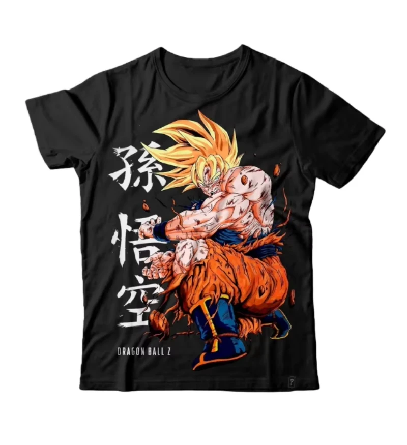 Dragon Ball Cotton T Shirt Ultra Super Saiyan Wind Type Goku Printed T-Shirt Inspiring Cartoon Casual Comfortable Family Clothes view 5