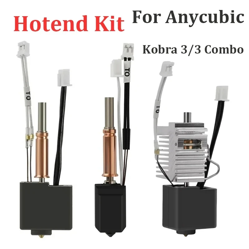 

For Anycubic Kobra 3 Combo Hotend Nozzle Thermistor Heating Tube 24v 50w Heater Block For Anycubic Kobra3 Replacement Accesories