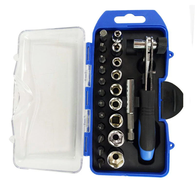 Ratchet Wrench Sockets Quick Release Hand Tool Set Repair Car Tools Combination Screwdriver Bits Mechanical Tools Box for Home