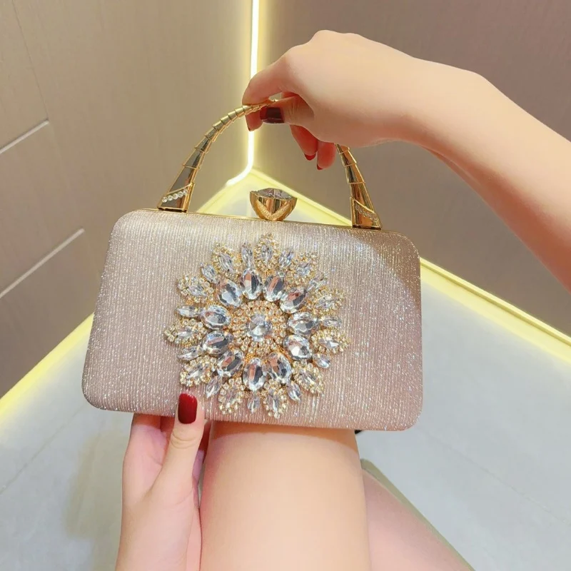 2025 nuevos bolsos de lujo para vestido de noche con diamantes para mujer, bolso para vestido de noche, bolso de concha, bolsos para banquete de boda y fiesta a la moda para celebridades