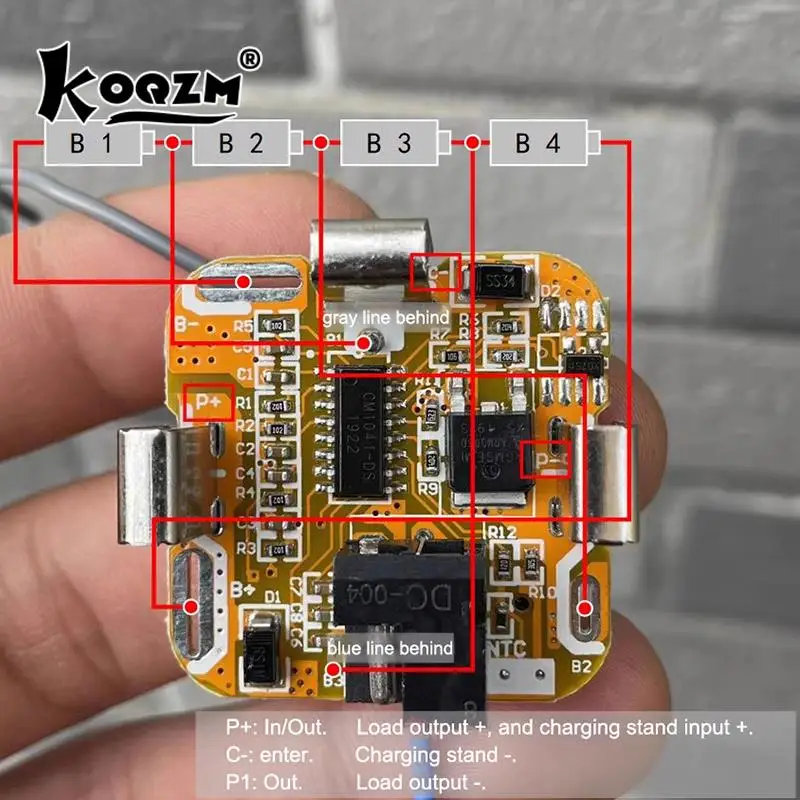 New BMS 4S 14.4V Lithium Battery Electric Drill Electric Tool Protection Board Protection Board Hand Overcharge Protection