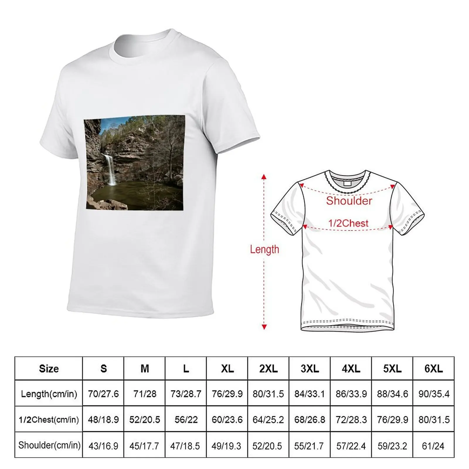 Cedar Creek Falls, Petit Jean T-Shirt man t shirts cotton t shirts for man pack white T-Shirt