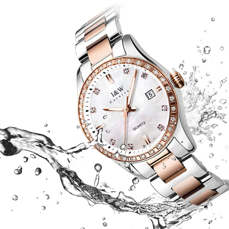 Montre كرنفال العلامة التجارية موضة كوارتز ساعات المعصم السيدات الفاخرة ارتفع الذهب الفتيات الساعات مقاوم للماء على مدار الساعة للنساء Reloj Mujer #4