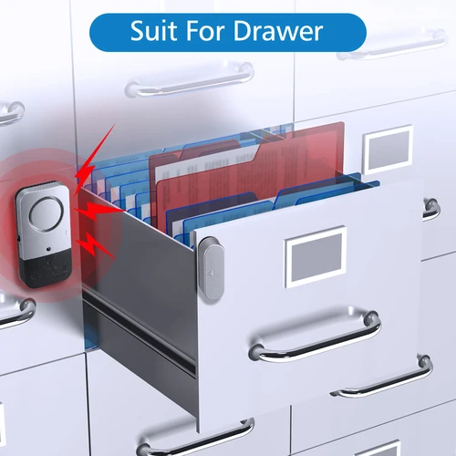 Imagen 2 del producto Sensor de puerta de WSDCAM 120dB Ventana de puerta inalámbrica de 120db Detectores de sensor de protección de seguridad de la ventana Kits de alarma antirrobo