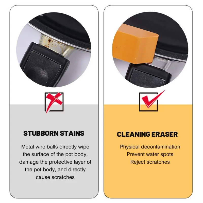 Easy Limescale Eraser Rubber Rust Remover Bathroom Glass Faucet Limescale Cleaning Eraser Kitchen Pot Scale Rust Cleaning Tools