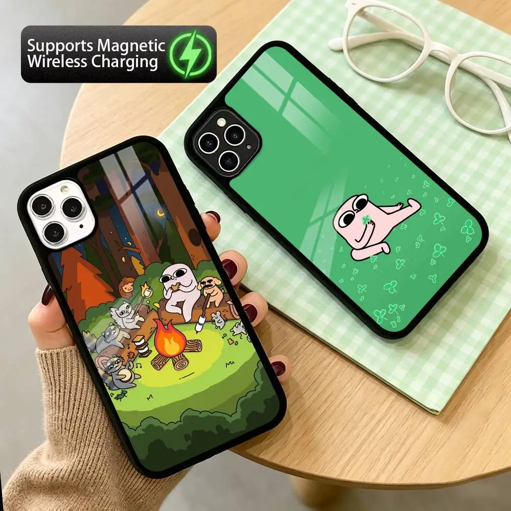 Cartoon K-Ketnipz Cute Painting  Phone Case For iPhone17,16,15,14,13Plus,Pro Allows magnetic wireless charging
