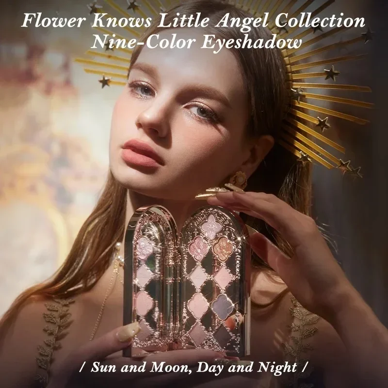 لوحة ظلال عيون Little Angel Flower Knows، لوحة مكياج عيون أرجوانية، ظلال عيون مكونة من 9 ألوان تدوم طويلاً للفتيات والنساء