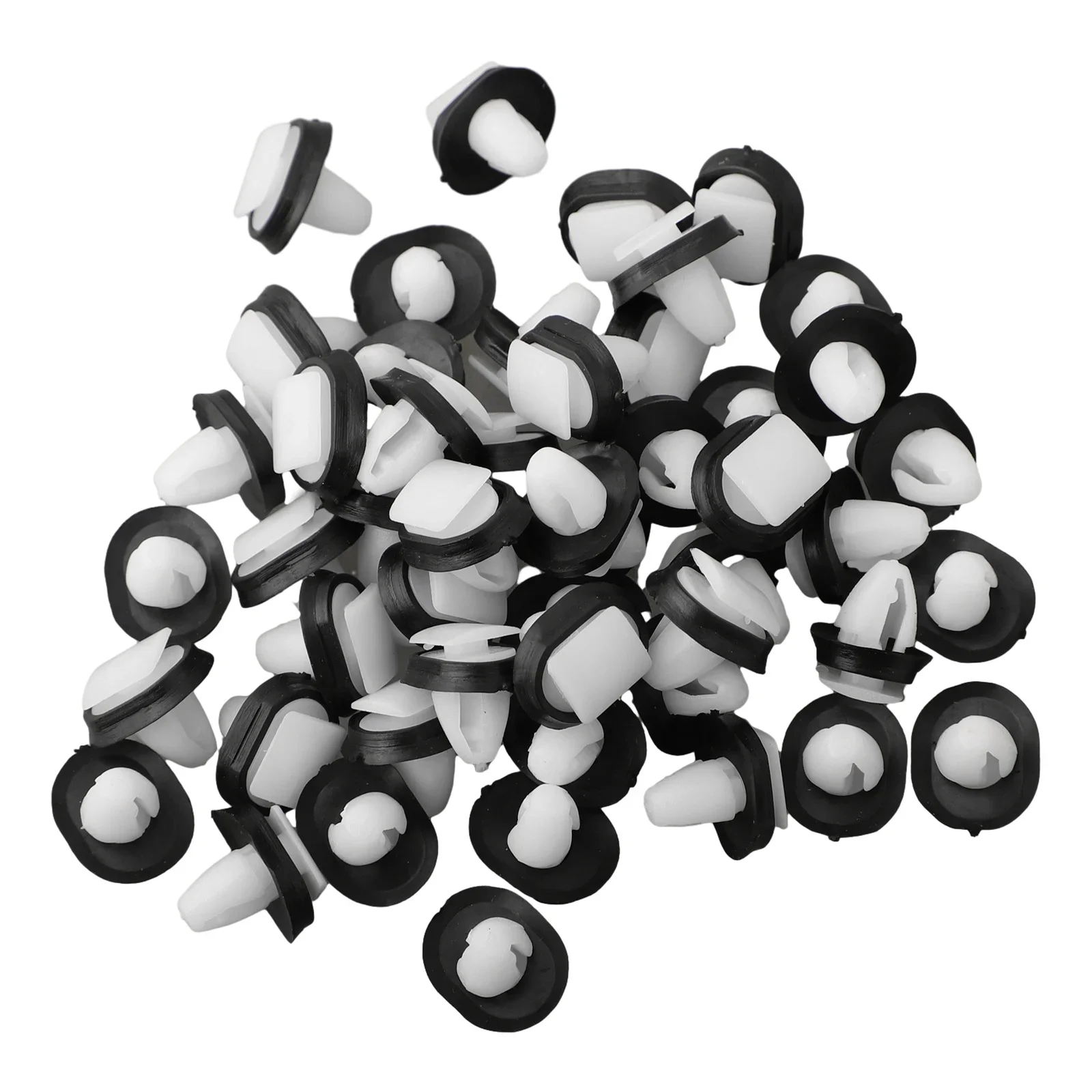 

Exterior Door Trim Clips Auto Parts Car Accessories New Replacement White + Black Sturdy Exquisite Good Effect