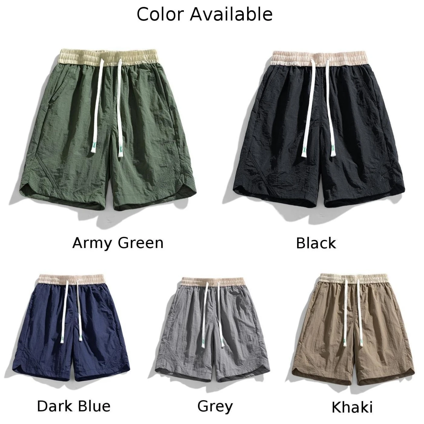 Casual Shorts Breathable Loose Shorts For Daily Wear Loose Fit Solid Color Breathable Material Comfortable Fit