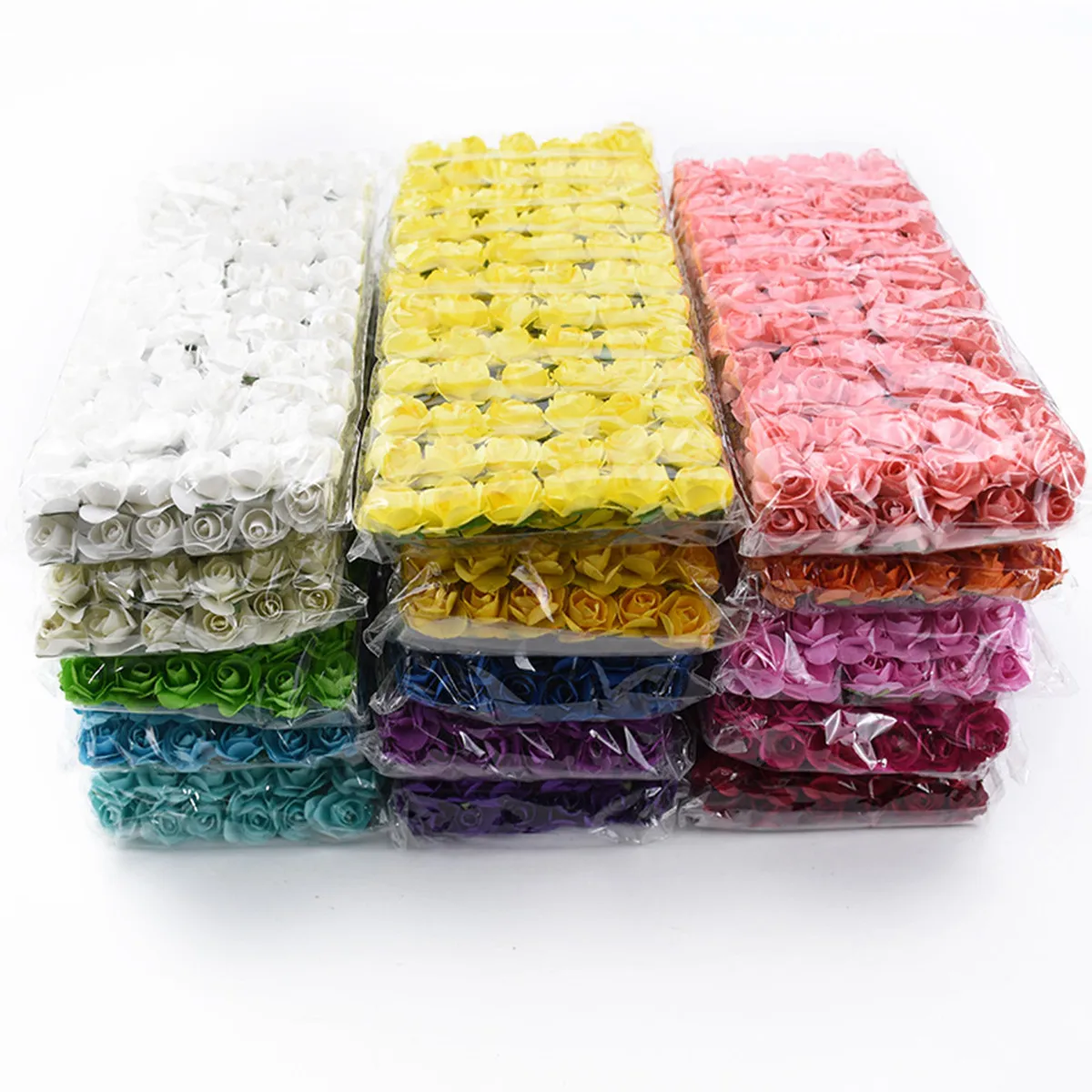 144pcs ArtificialFlowers simulation paper Rose Outdoor courtyard UV protection Garden Wedding Home Diy gift Candy Box Decoration image 4
