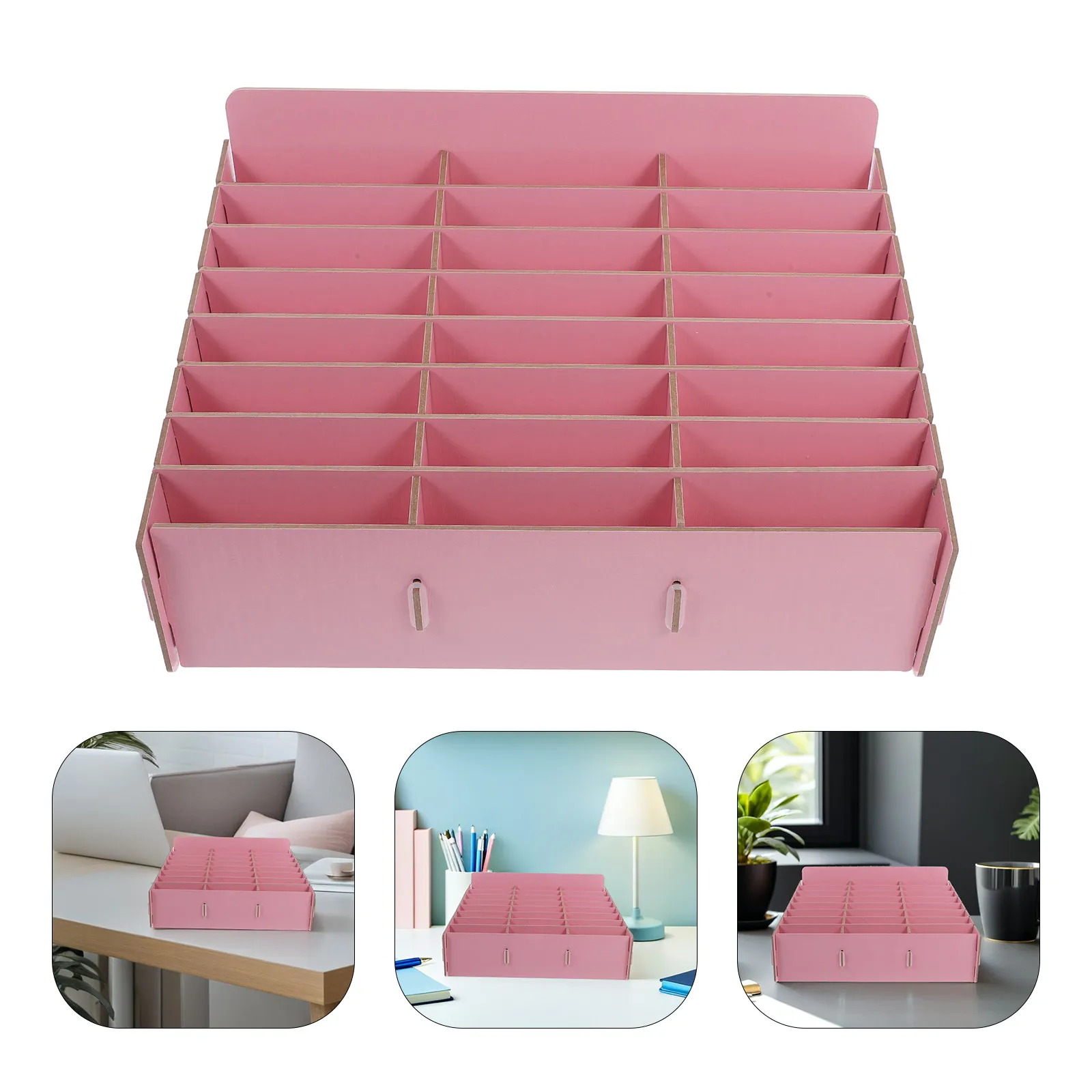 wooden-24-grid-desktop-cell-phone-holder-multi-slot-organizer-box-for-classroom-office-school-mobile-device-storage-pink