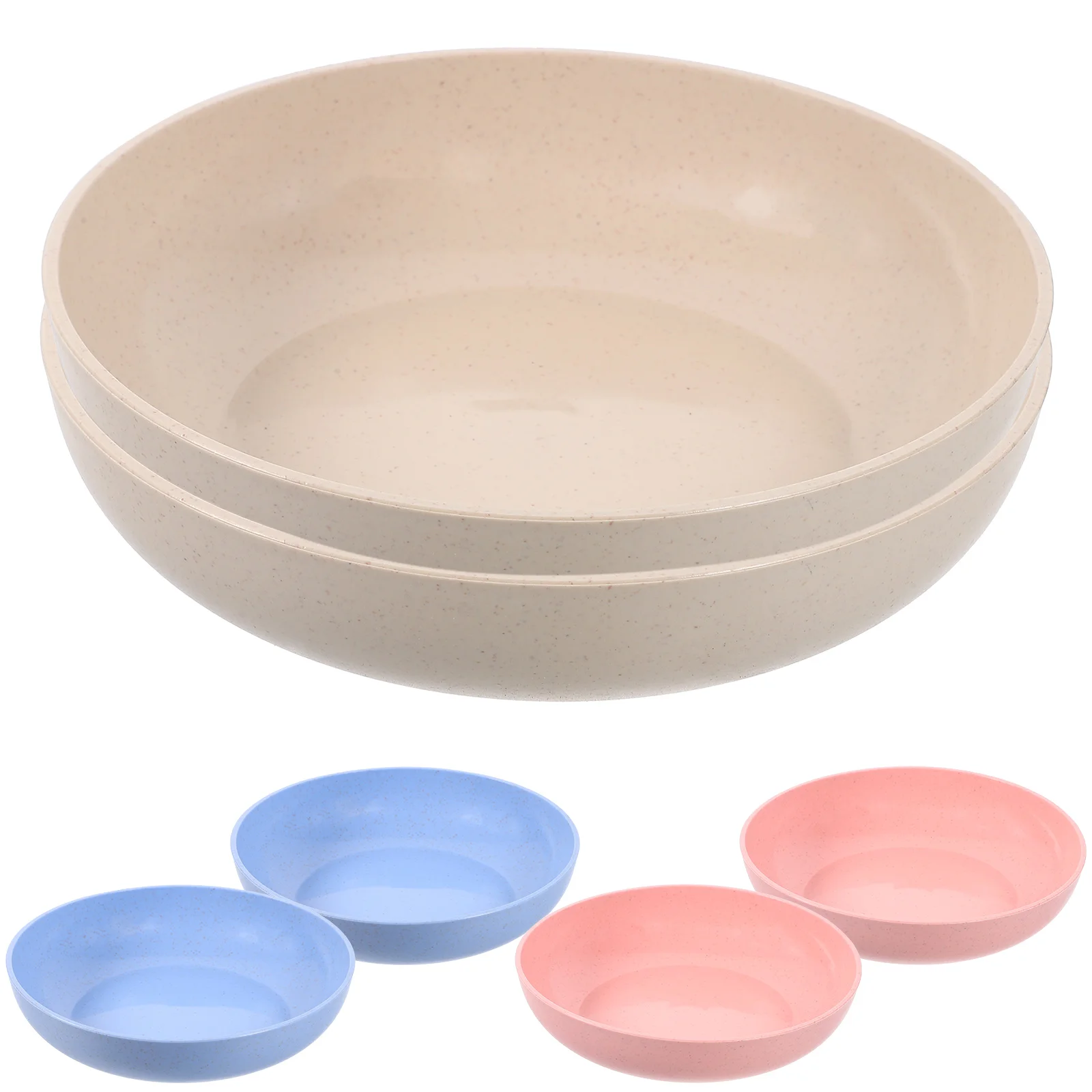 6 Pcs Cat Bowl Set Wide Cute Shallow Puppy Feeding Plastic Bowls for Cats Pet Water Practical Plate