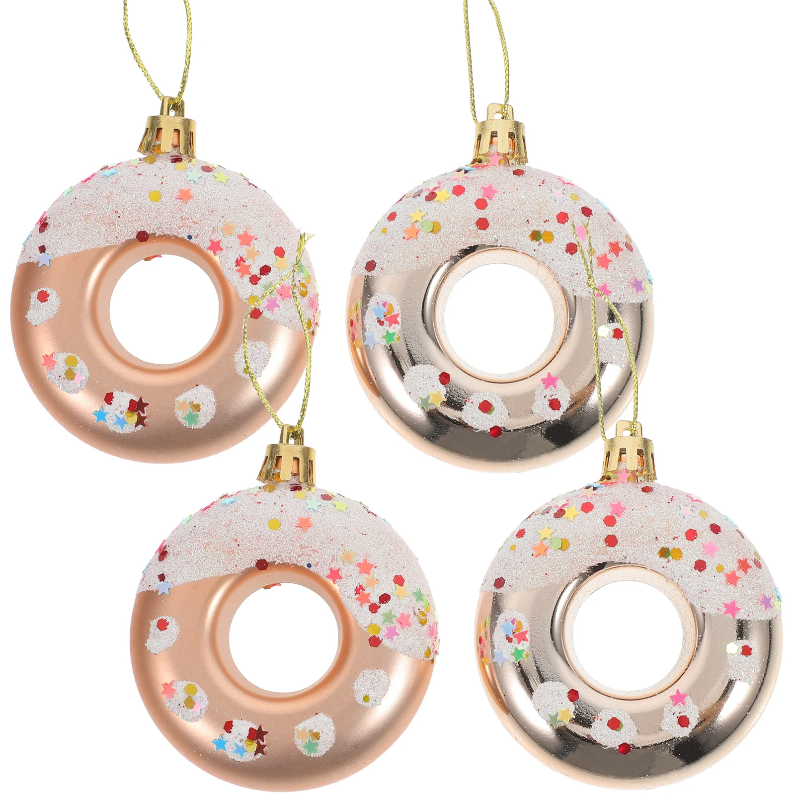 

4 Pcs Christmas Decoration Tree Candy Xmas Decors Party Hanging naments Safe Light Plastic Winter Theme Festive Home Decor