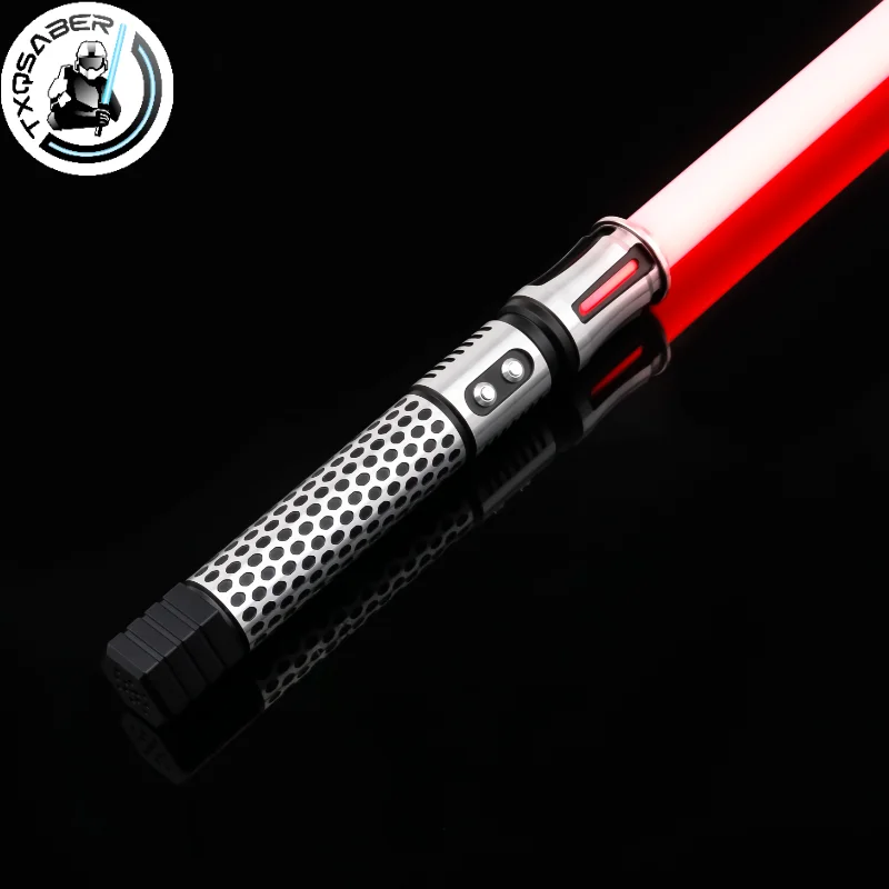 

TXQSABER Smooth Swing Lightsaber Metal Hilt Skeleton Ghost Heavy Dueling Cosplay Laser Sword Blaster Effects Chaning 16 Sounfont