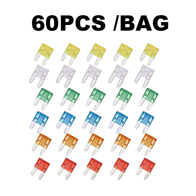 Fuse boxes come in various specifications,60PCS are packaged in bags with 60 and 120PCS not having medium fuses,