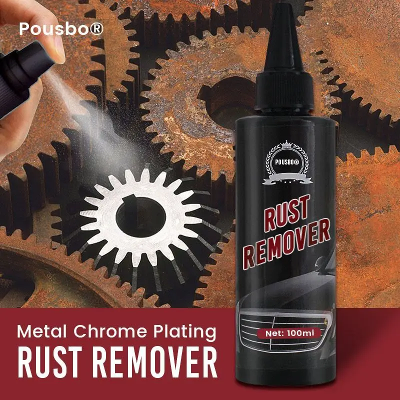 100ml Metal Chrome Plating Rust Remover Auto Window Rust Remover Derusting Spray Car Maintenance Cleaning Rust Converter