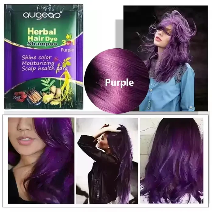 

Pure Natural Herbal Hair Dye Shampoo 5 Minutes Change Hair Color Non-irritating Repair Gray White Fashion Hair Care Women Men