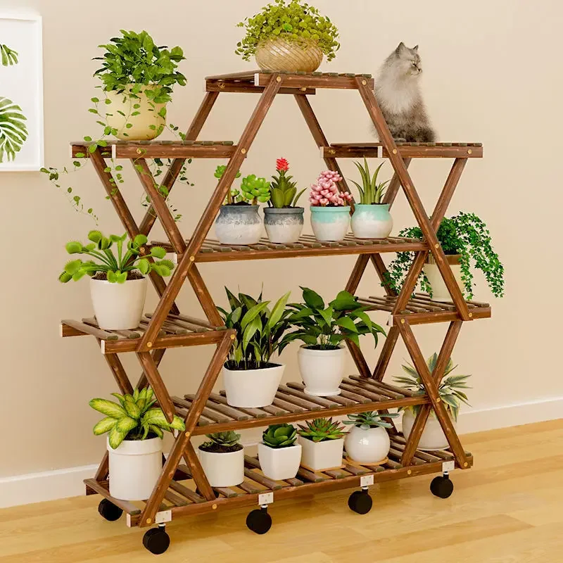 Balcony flower stand shelf indoor succulent climbing vine flower stand plant pot stand modern living room floor-to-ceiling