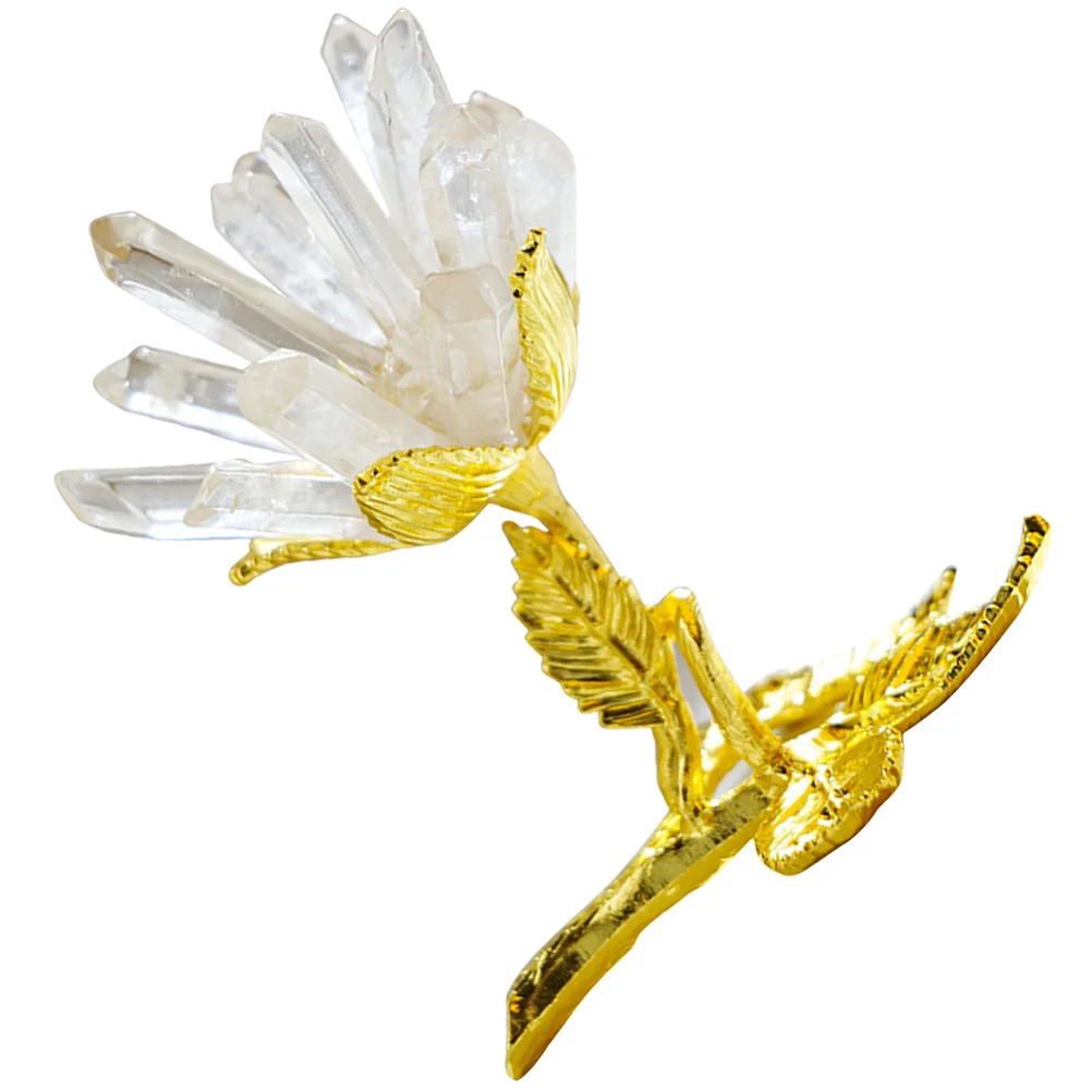 

Creative Crystal Cluster Flower Bouquet Decor Home Office Car Tabletop Adornment Exquisite Gift Crystal Ornament