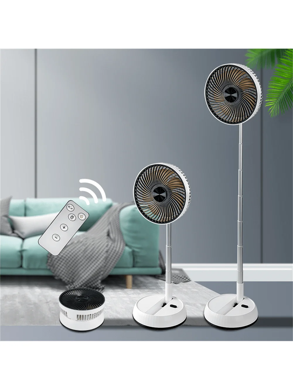 Desktop fan USB electric fan retractable folding small fan USB charging student dormitory office desktop silent large fan