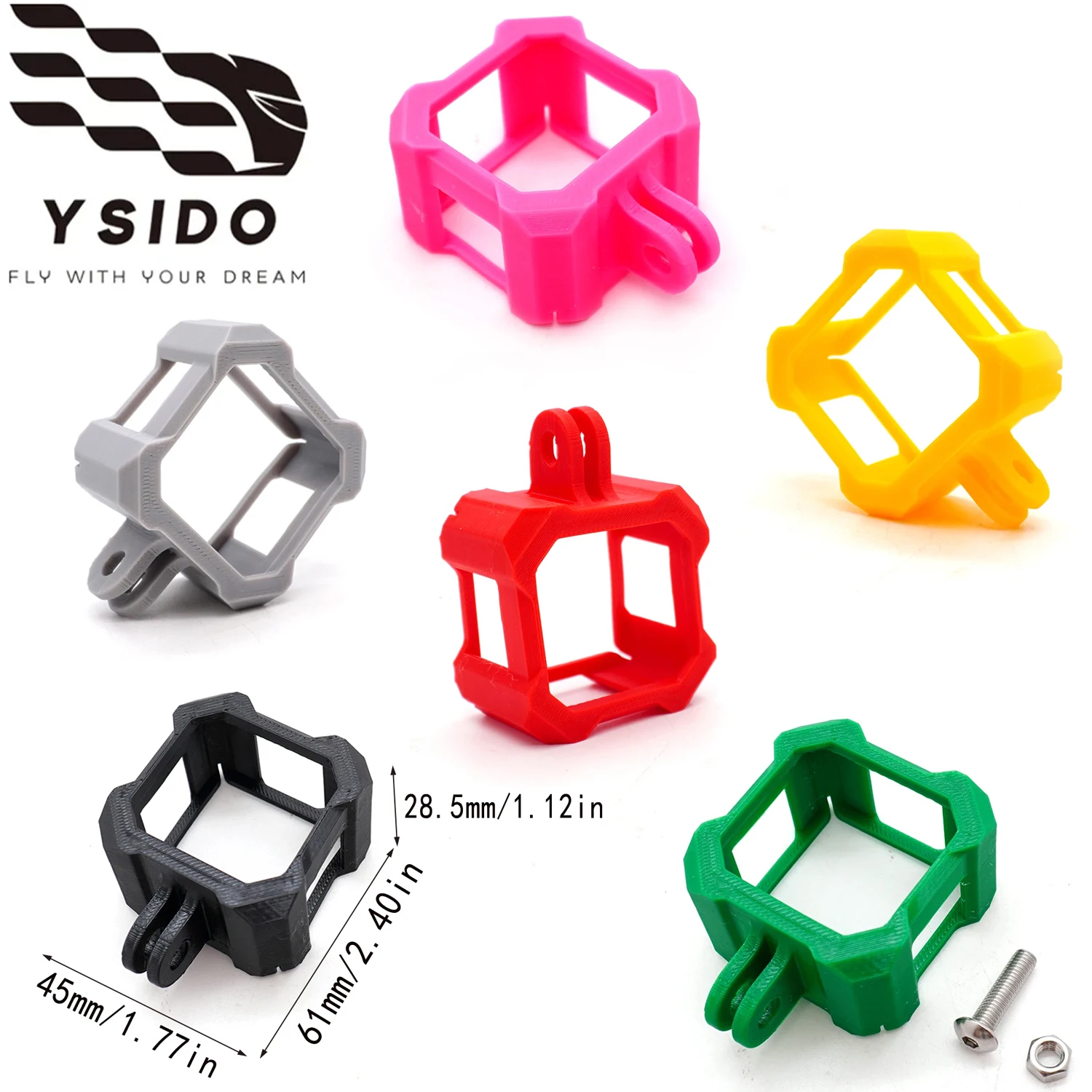 

YSIDO Camera Frame Shell Protector DJI Action 2 Protective Housing Protective Border Case for DJI Action 2 Camera Accessories