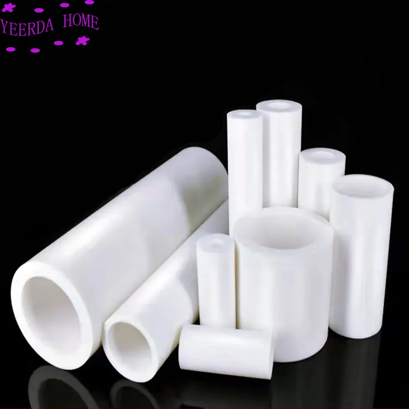 Big Hole Size White polytetrafluoroethylene hollow rod environment-friendly non-toxic DIY PTFE sleeve bar