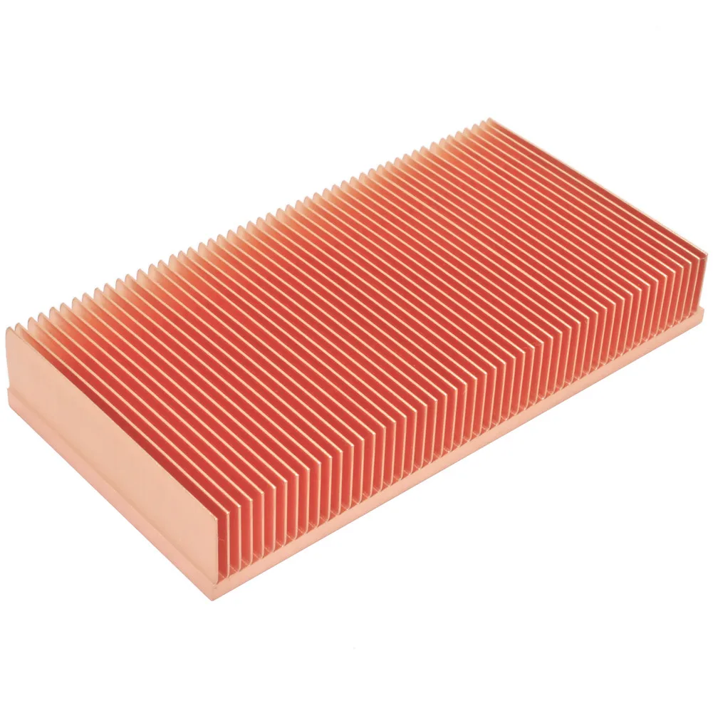 100x50x15mm DIY Pure Copper Heatsink Skiving Fin Heat Sink Cooling for Electronic Chip LED Heat dissipation