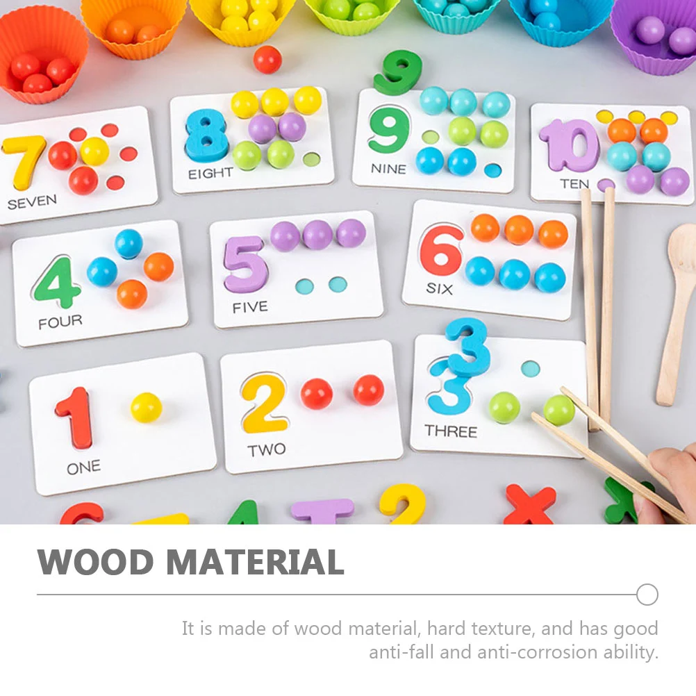 Toddler Educational Montessori Game Clip Tweezers Toys Mini Wood Playthings Preschool Puzzle