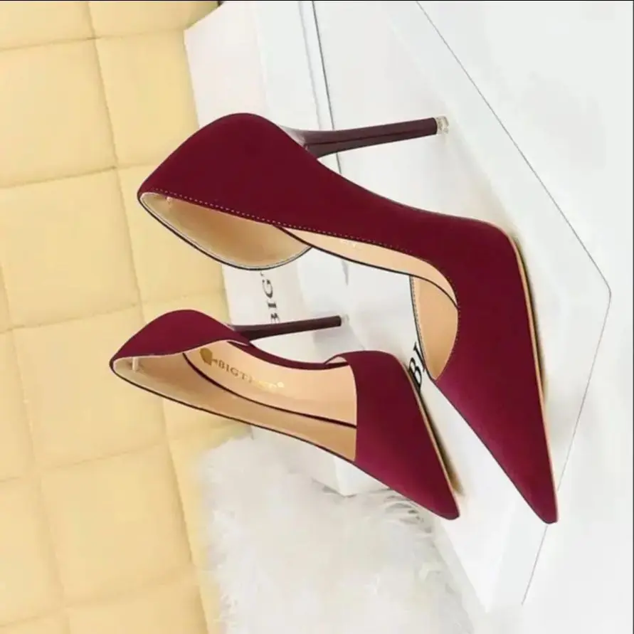 BIGTREE 2026 Fashion Party Wedding Heels Stripper Slim Modern Sandals Pointed Side Hollowed Out Wave Embossed Single Shoes