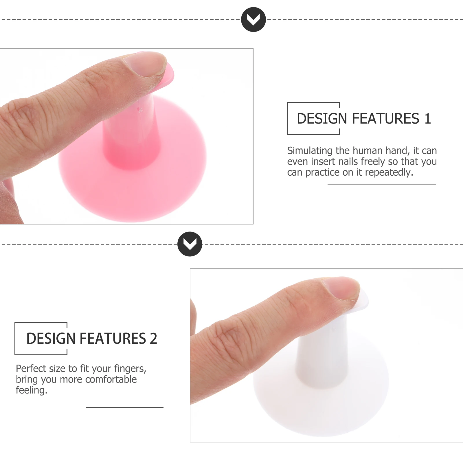 

12pcs Nail Art Finger Stands Premium Pp Material Steady Support For Manicure Tools Finger Storage Rack Salon Use